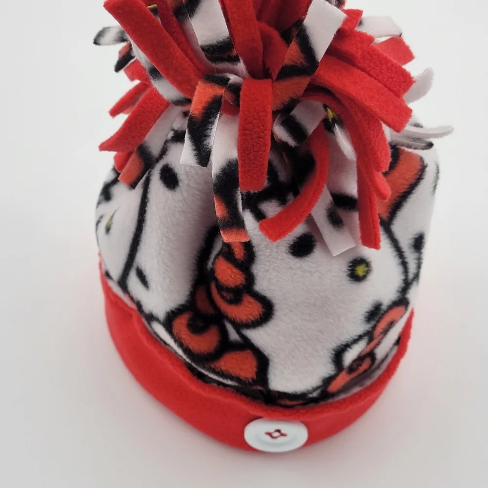 Handmade Fabulous Fleece Kids Winter Hat Kitty Print Accessories .